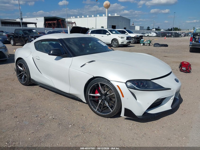 2022 Toyota Supra VIN WZ1DB0C00NW048790 IAAI salvage auction — LEFT SIDE, Original (Texas), sold $23,500 on 2026-07-30 (photo 1)