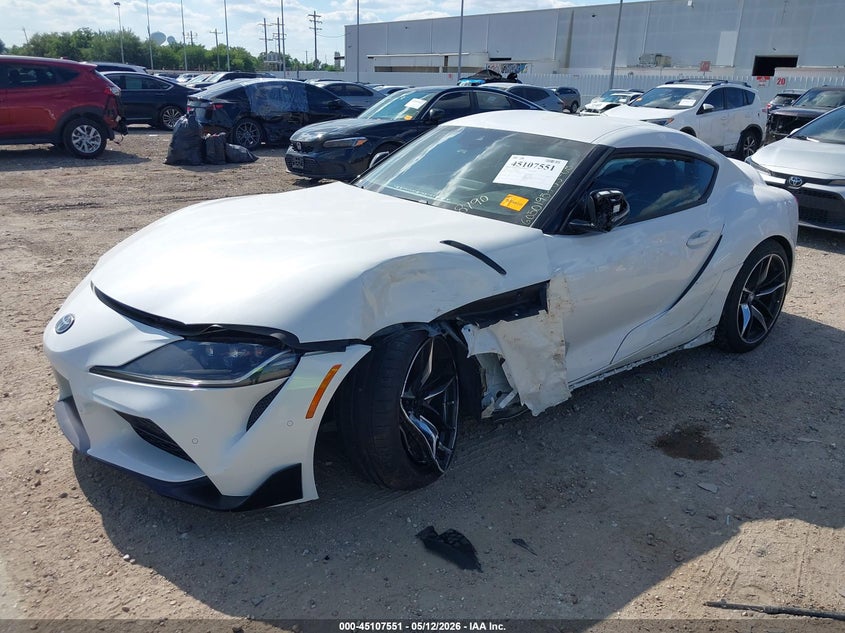 2022 Toyota Supra VIN WZ1DB0C00NW048790 IAAI salvage auction — LEFT SIDE, Original (Texas), sold $23,500 on 2026-07-30 (photo 2)