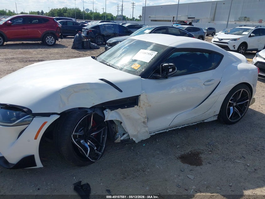2022 Toyota Supra VIN WZ1DB0C00NW048790 IAAI salvage auction — LEFT SIDE, Original (Texas), sold $23,500 on 2026-07-30 (photo 6)