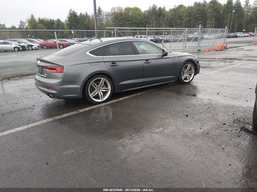 2018 Audi A5 VIN WAUENCF58JA073606 IAAI salvage auction — LEFT FRONT, Salvage Title, sold $7,900 on 2026-08-27 (photo 4)