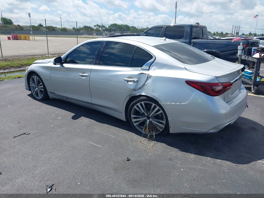 2018 Infiniti Q50 VIN JN1EV7APXJM358571 IAAI salvage auction — THEFT, Rebuildable (Florida), sold $3,475 on 2026-07-16 (photo 3)