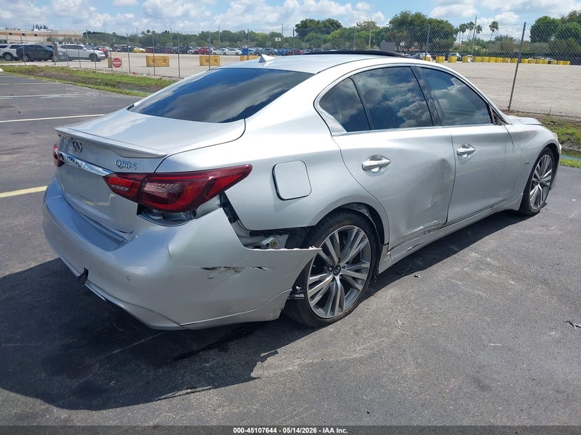 2018 Infiniti Q50 VIN JN1EV7APXJM358571 IAAI salvage auction — THEFT, Rebuildable (Florida), sold $3,475 on 2026-07-16 (photo 4)