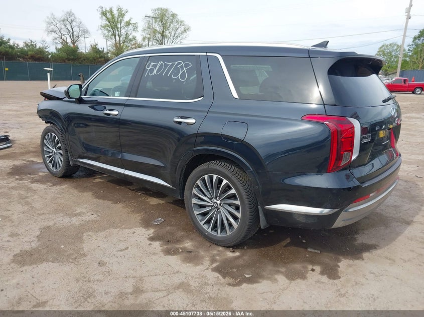 2024 Hyundai Palisade VIN KM8R7DGE7RU691458 IAAI salvage auction — FRONT END, Salvage (Indiana), sold $7,600 on 2026-07-28 (photo 3)