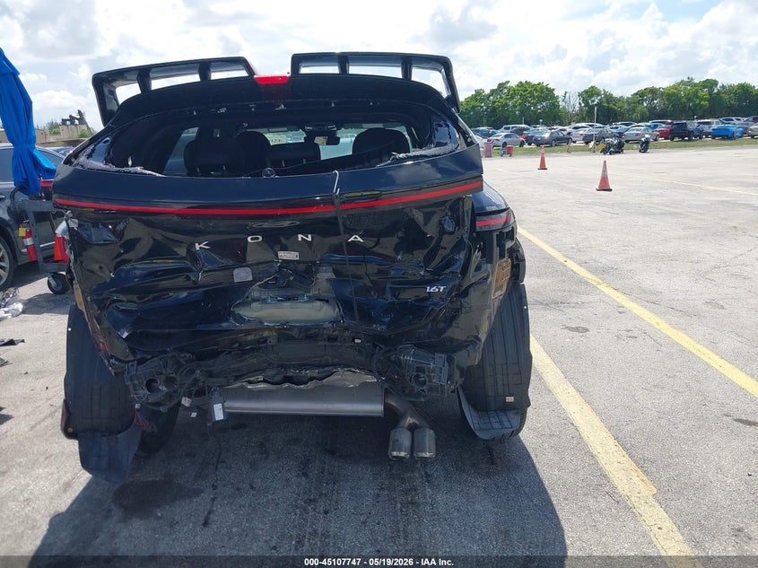 2024 Hyundai Kona VIN KM8HA3A35RU153243 IAAI salvage auction — REAR END, Certificate Of Destruction (Florida), sold $5,000 on 2026-07-30 (photo 6)