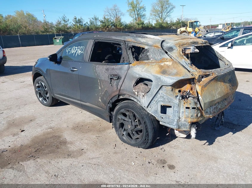 2023 Kia Sportage VIN 5XYK5CAF5PG127751 IAAI salvage auction — TOTAL BURN, Salvage (Indiana), sold $2,325 on 2026-07-07 (photo 3)