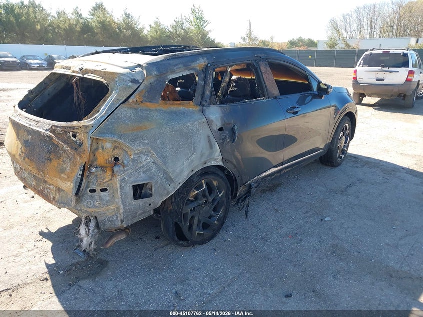 2023 Kia Sportage VIN 5XYK5CAF5PG127751 IAAI salvage auction — TOTAL BURN, Salvage (Indiana), sold $2,325 on 2026-07-07 (photo 4)