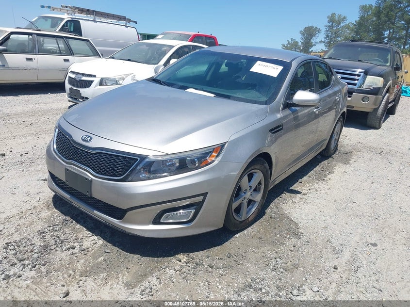 2014 Kia Optima VIN 5XXGM4A7XEG272227 IAAI salvage auction — FRONT & REAR, Repossession Paperwork (Georgia), sold $3,850 on 2026-07-07 (photo 2)