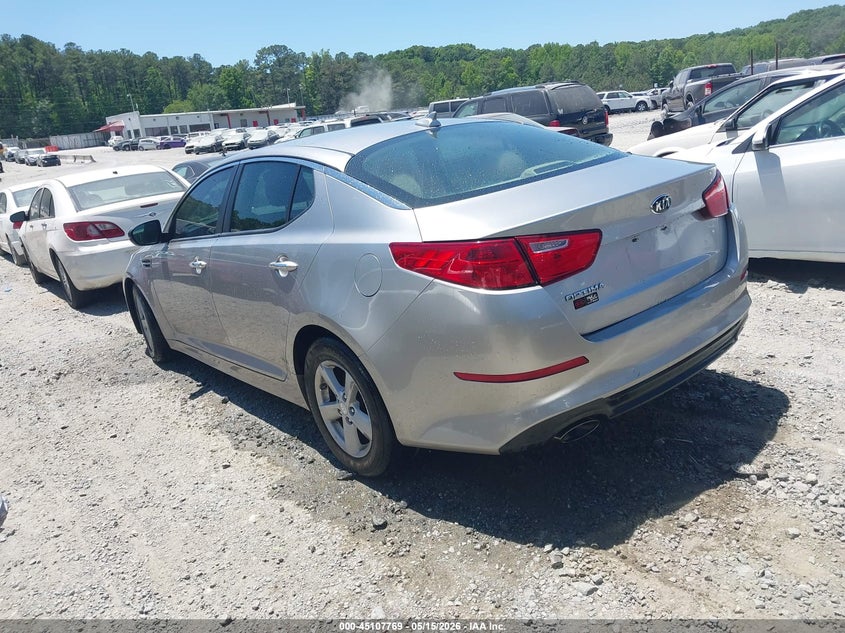 2014 Kia Optima VIN 5XXGM4A7XEG272227 IAAI salvage auction — FRONT & REAR, Repossession Paperwork (Georgia), sold $3,850 on 2026-07-07 (photo 3)