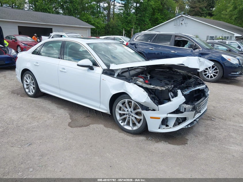 2019 Audi A4 VIN WAUDNAF46KA118292 IAAI salvage auction — FRONT END, Salvage (Ohio), sold $2,250 on 2026-07-27 (photo 1)