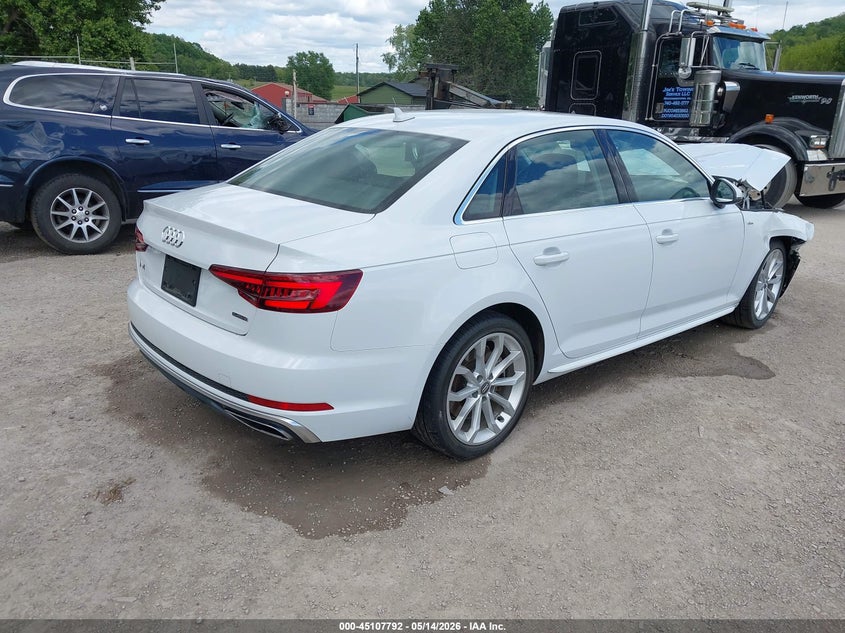 2019 Audi A4 VIN WAUDNAF46KA118292 IAAI salvage auction — FRONT END, Salvage (Ohio), sold $2,250 on 2026-07-27 (photo 4)