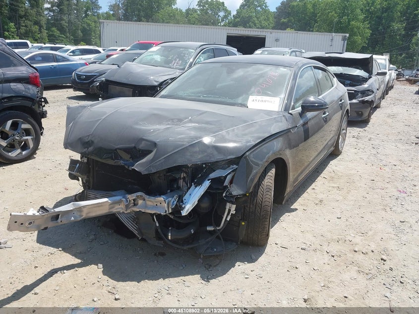 2023 Audi A5 VIN WAUABCF53PA041078 IAAI salvage auction — FRONT & REAR, Salvage (Georgia), sold $1,600 on 2026-07-21 (photo 2)