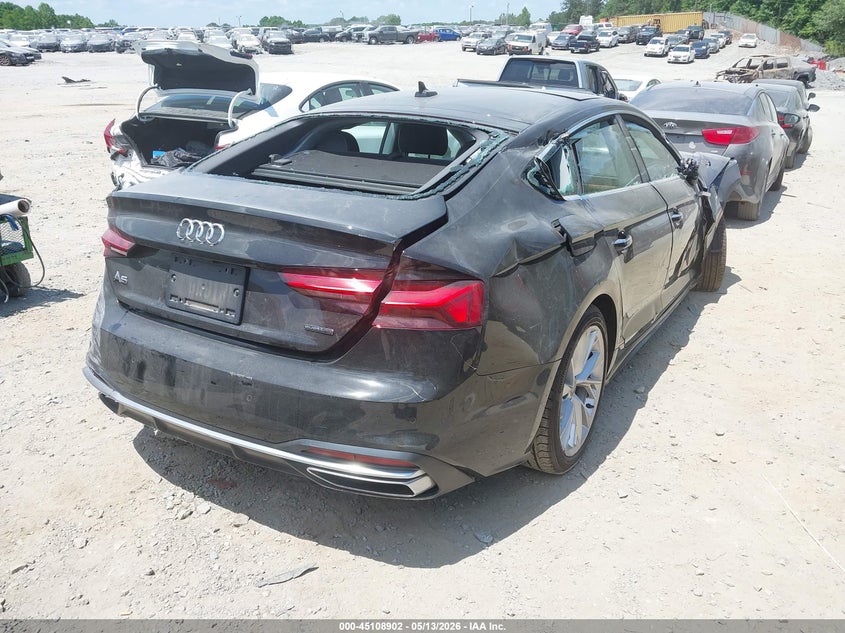 2023 Audi A5 VIN WAUABCF53PA041078 IAAI salvage auction — FRONT & REAR, Salvage (Georgia), sold $1,600 on 2026-07-21 (photo 4)