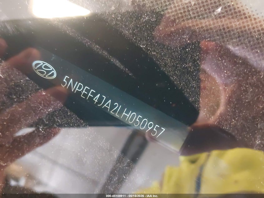 2020 Hyundai Sonata VIN 5NPEF4JA2LH050957 IAAI salvage auction — FRONT END, Clear (Michigan), sold $2,250 on 2026-07-19 (photo 9)
