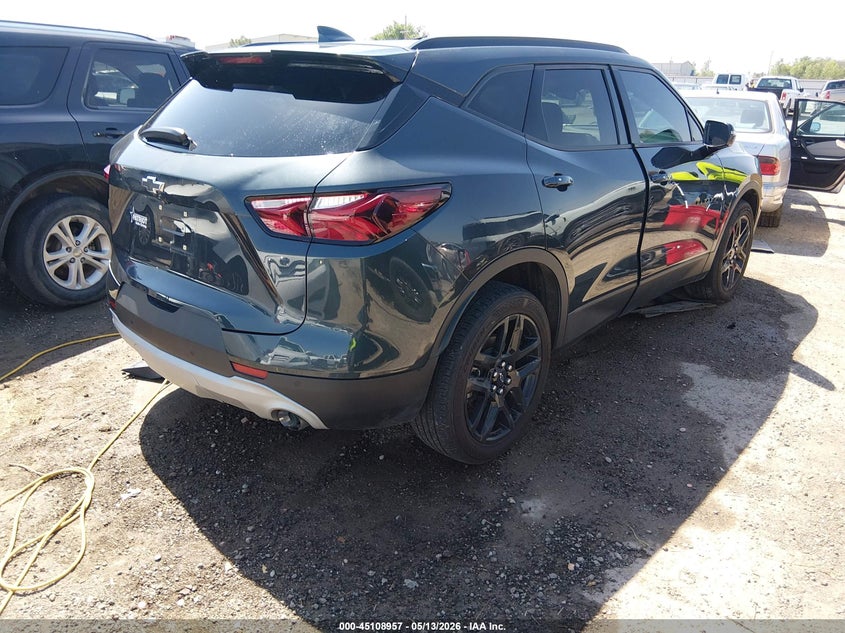 2020 Chevrolet Blazer VIN 3GNKBCRS6LS562420 IAAI salvage auction — LEFT SIDE, Salvage Title, sold $9,950 on 2026-08-18 (photo 4)