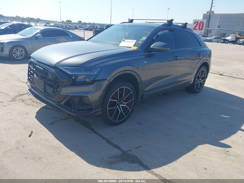 2022 Audi Q8 VIN WA1FVBF10ND011372 IAAI salvage auction — FRONT END, Original (Texas), sold $27,700 on 2026-07-16 (photo 2)