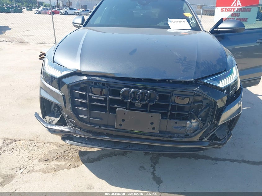 2022 Audi Q8 VIN WA1FVBF10ND011372 IAAI salvage auction — FRONT END, Original (Texas), sold $27,700 on 2026-07-16 (photo 6)
