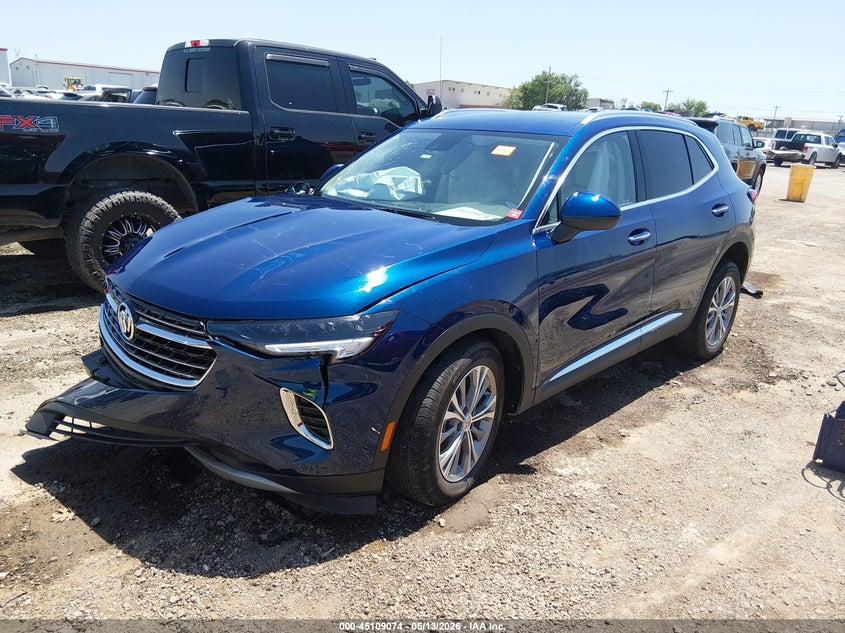 2023 Buick Envision VIN LRBAZLR49PD054240 IAAI salvage auction — RIGHT FRONT, Clear (Oklahoma), sold $3,700 on 2026-08-24 (photo 2)