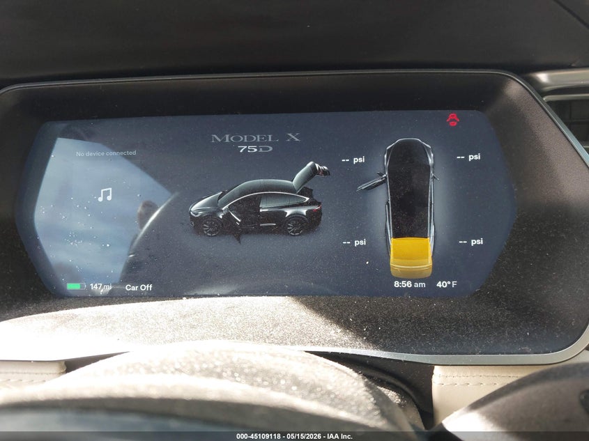 2018 Tesla Model x VIN 5YJXCBE21JF089026 IAAI salvage auction — FRONT END, Salvage (Pennsylvania), sold $8,400 on 2026-07-23 (photo 7)