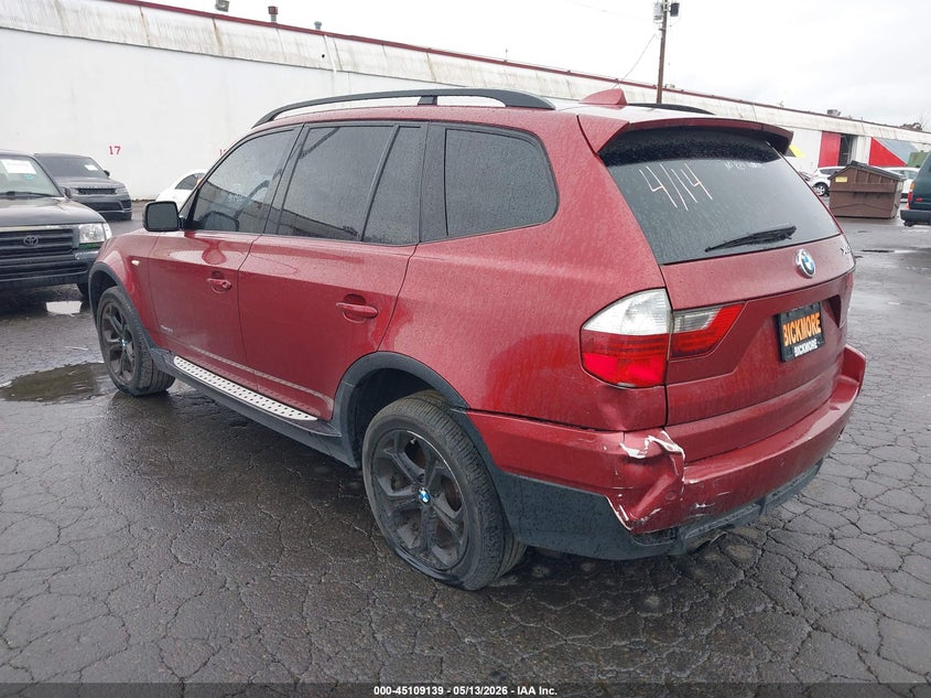 2009 BMW X3 VIN WBXPC93489WJ27133 IAAI salvage auction — BIOHAZARD/CHEMICAL, Salvage (Texas), sold $325 on 2026-07-16 (photo 3)
