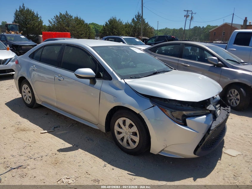 2020 Toyota Corolla VIN JTDDPRAE4LJ067257 IAAI salvage auction — FRONT END, Salvage (North Carolina), sold $3,800 on 2026-07-13 (photo 1)