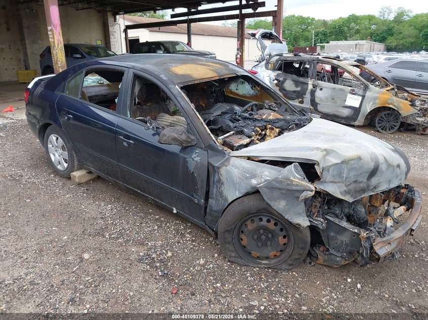 2008 Hyundai Sonata VIN 5NPET46C38H338254 IAAI salvage auction — Burn Engine, Mv-907A (New York), sold $475 on 2026-07-07 (photo 1)