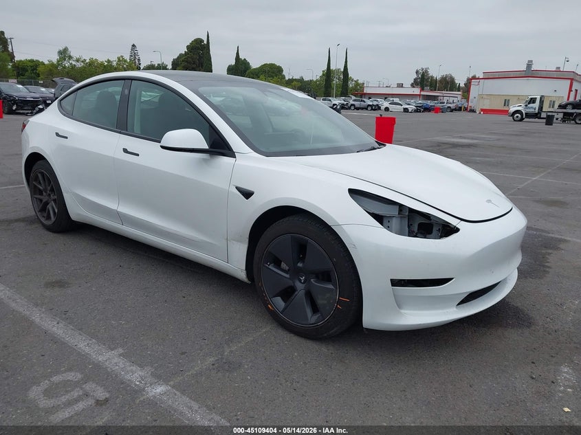 2023 Tesla Model 3 VIN 5YJ3E1EA4PF571573 IAAI salvage auction — RIGHT SIDE, Salvage (California), sold $9,200 on 2026-07-30 (photo 1)