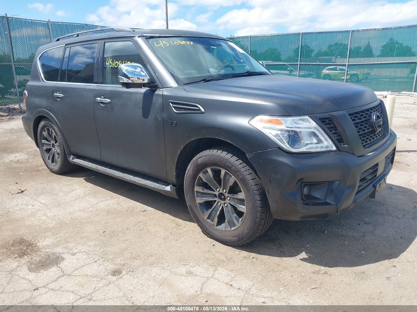 2019 Nissan Armada VIN JN8AY2NC7K9580023 IAAI salvage auction — THEFT, Salvage (Indiana), sold $7,500 on 2026-07-14 (photo 1)