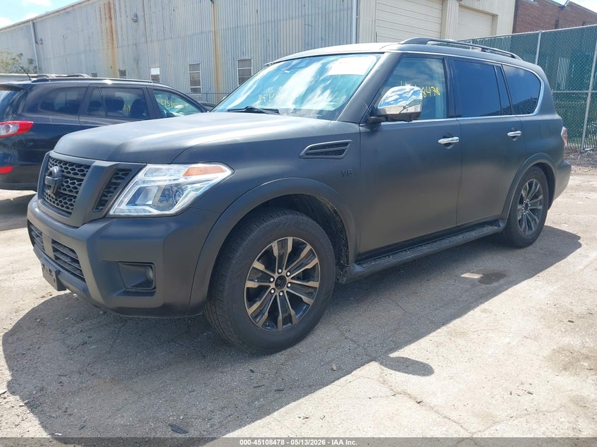 2019 Nissan Armada VIN JN8AY2NC7K9580023 IAAI salvage auction — THEFT, Salvage (Indiana), sold $7,500 on 2026-07-14 (photo 2)