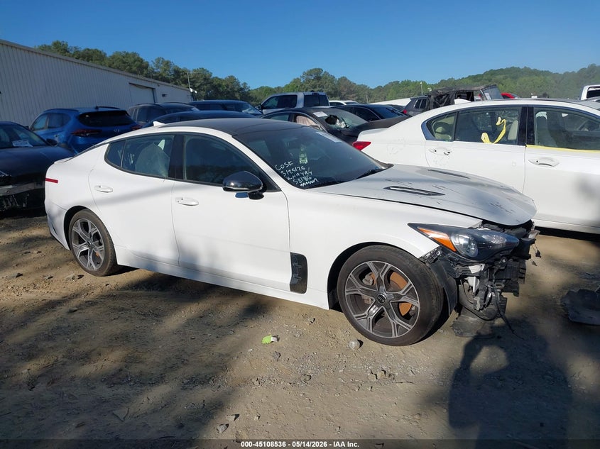 2021 Kia Stinger VIN KNAE15LA8M6089613 IAAI salvage auction — FRONT END, Salvage (Georgia), sold $3,050 on 2026-07-14 (photo 1)