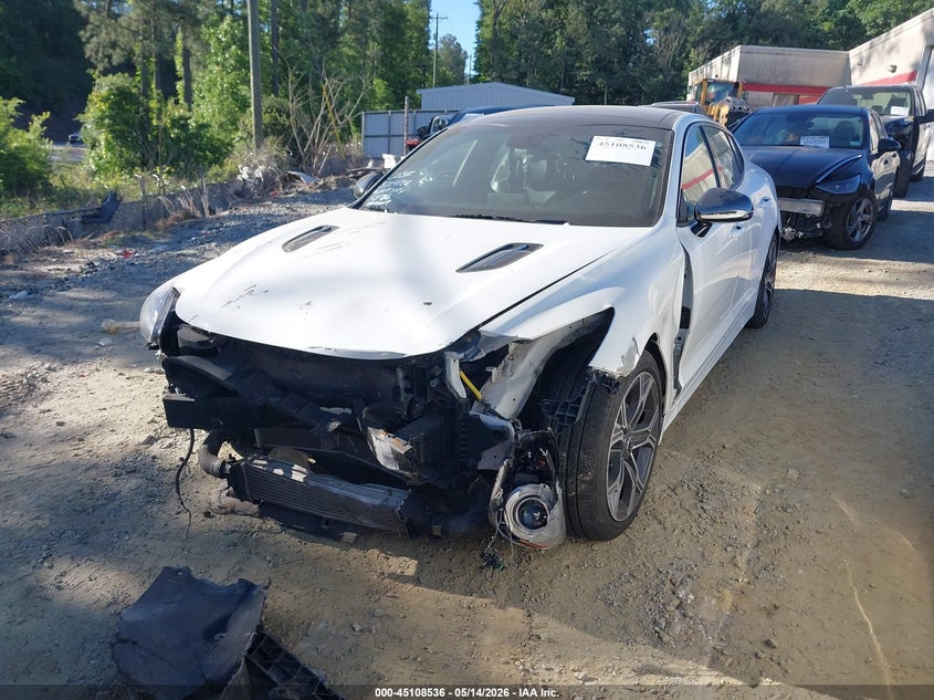 2021 Kia Stinger VIN KNAE15LA8M6089613 IAAI salvage auction — FRONT END, Salvage (Georgia), sold $3,050 on 2026-07-14 (photo 2)