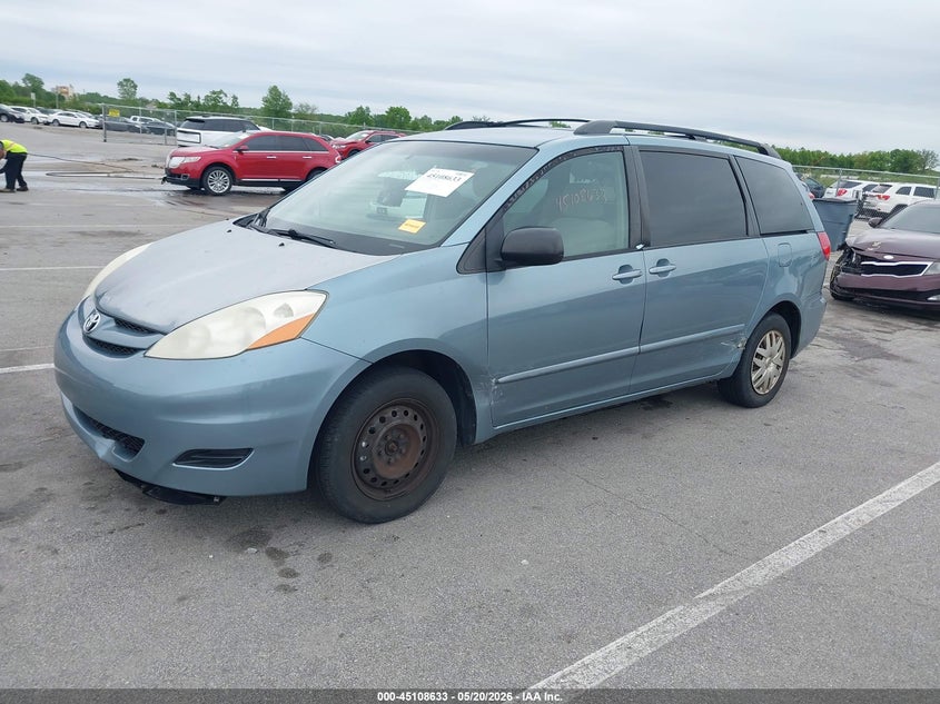 2008 Toyota Sienna VIN 5TDZK23CX8S174122 IAAI salvage auction — SIDE, Clear (Indiana), sold $675 on 2026-07-11 (photo 2)