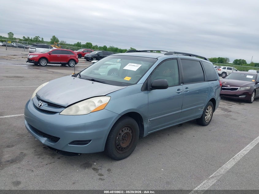 2008 Toyota Sienna VIN 5TDZK23CX8S174122 IAAI salvage auction — SIDE, Clear (Indiana), sold $675 on 2026-07-11 (photo 6)