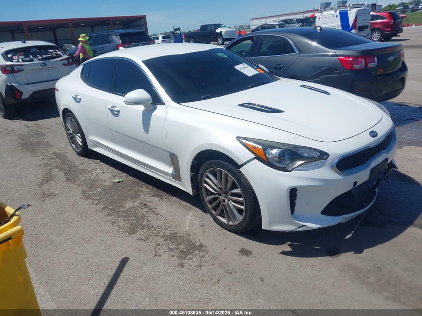 2018 Kia Stinger VIN KNAE15LA9J6039380 IAAI salvage auction — LEFT FRONT, Salvage (Missouri), sold $2,050 on 2026-07-14 (photo 1)