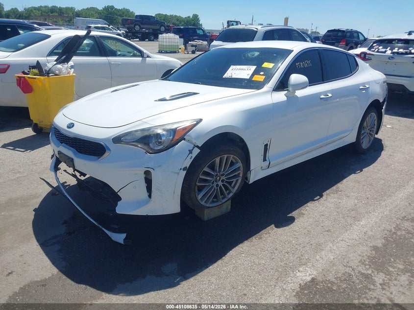 2018 Kia Stinger VIN KNAE15LA9J6039380 IAAI salvage auction — LEFT FRONT, Salvage (Missouri), sold $2,050 on 2026-07-14 (photo 2)