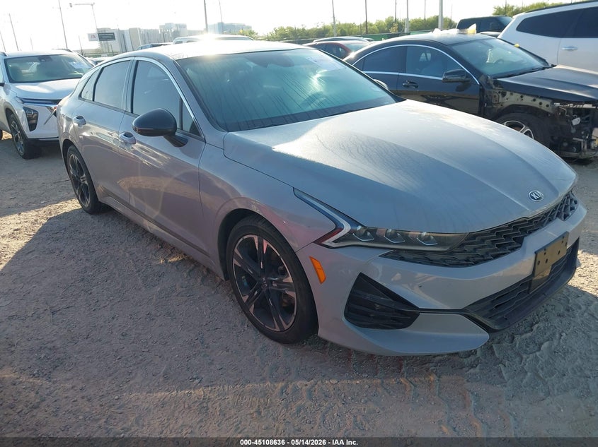 2021 Kia K5 VIN 5XXG64J25MG079674 IAAI salvage auction — WATER/FLOOD, Salvage (Texas), sold $4,550 on 2026-07-29 (photo 1)