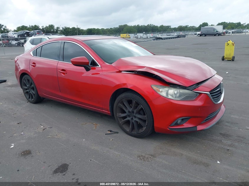 2015 Mazda 6 VIN JM1GJ1W50F1218835 IAAI salvage auction — FRONT END, Rebuildable (Florida), sold $1,450 on 2026-07-29 (photo 1)