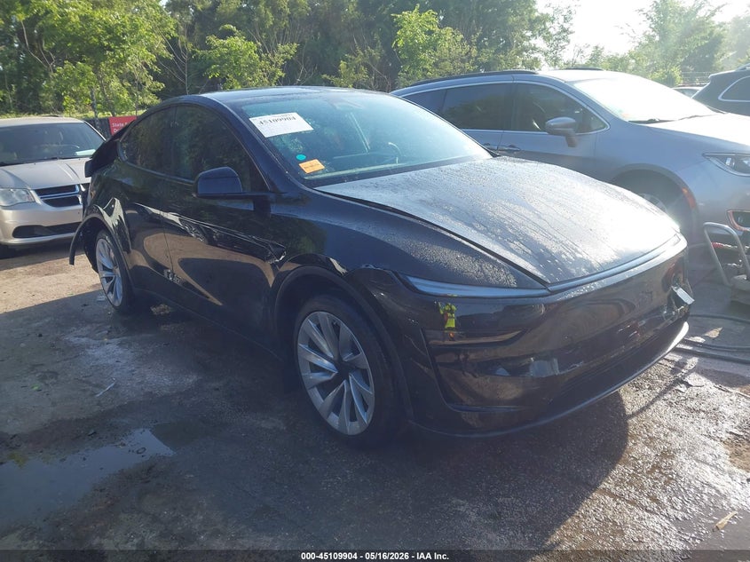 2026 Tesla Model y VIN 7SAYGDED7TA499158 IAAI salvage auction — FRONT & REAR, Salvage Title, sold $16,600 on 2026-07-12 (photo 1)