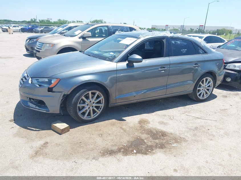 2016 Audi A3 VIN WAUB8GFF7G1081327 IAAI salvage auction — STORM DAMAGE, Original (Texas), sold $25 on 2026-07-28 (photo 2)