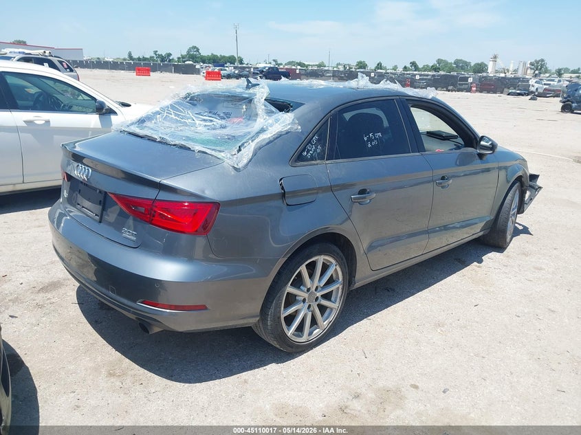 2016 Audi A3 VIN WAUB8GFF7G1081327 IAAI salvage auction — STORM DAMAGE, Original (Texas), sold $25 on 2026-07-28 (photo 4)