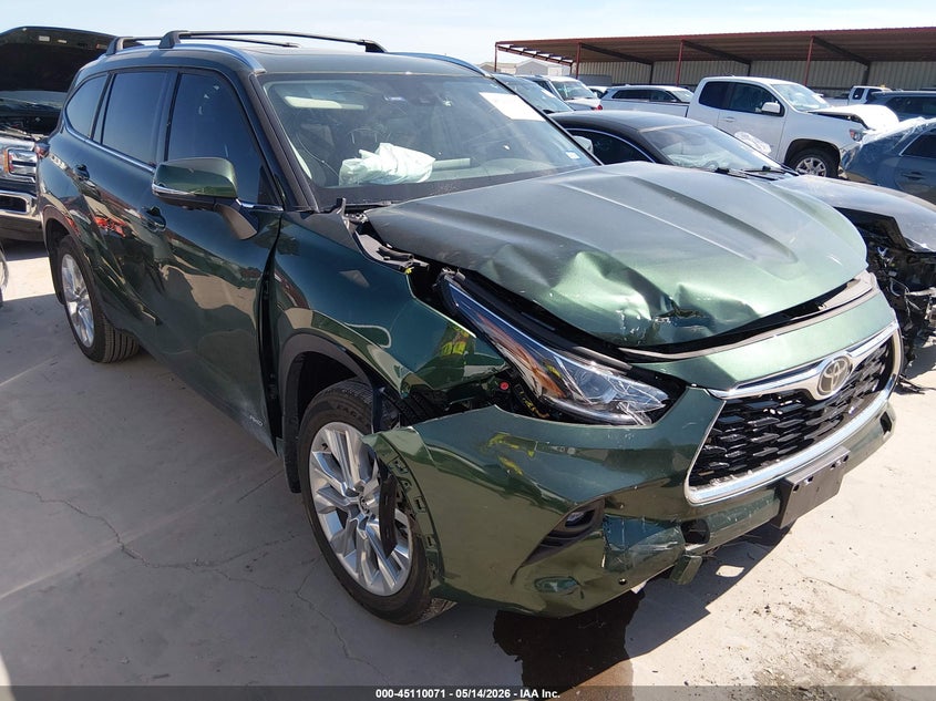 2025 Toyota Highlander VIN 5TDXBRCH7SS681692 IAAI salvage auction — FRONT END, Original (Texas), sold $25 on 2026-07-27 (photo 1)