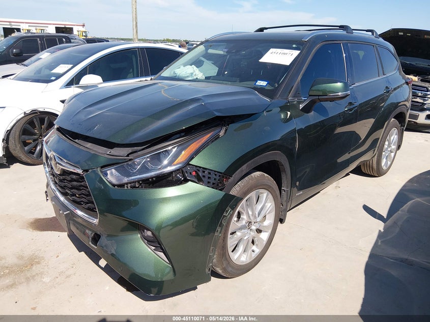 2025 Toyota Highlander VIN 5TDXBRCH7SS681692 IAAI salvage auction — FRONT END, Original (Texas), sold $25 on 2026-07-27 (photo 2)