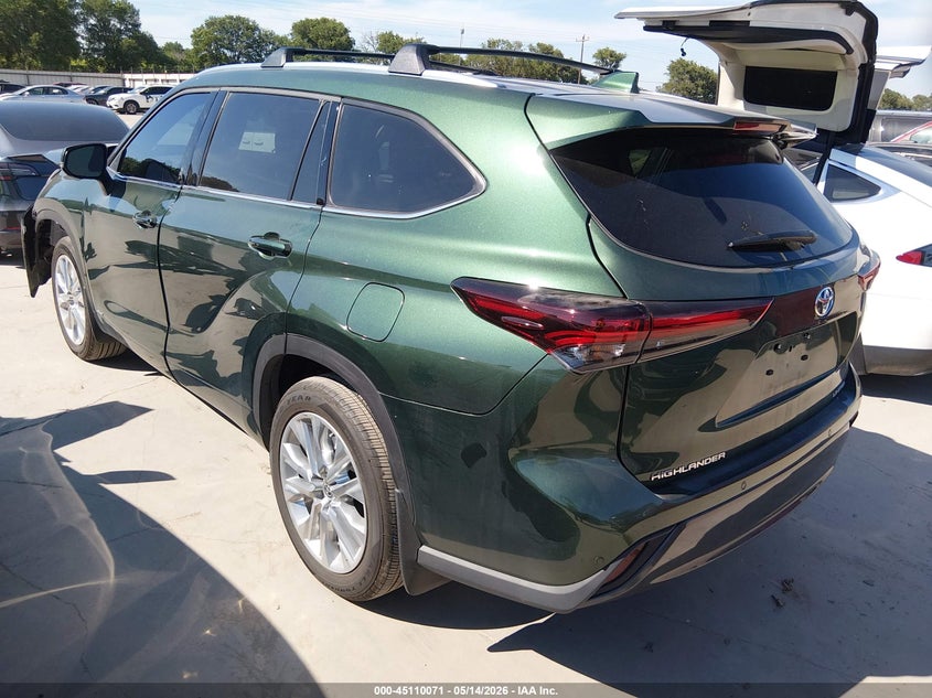 2025 Toyota Highlander VIN 5TDXBRCH7SS681692 IAAI salvage auction — FRONT END, Original (Texas), sold $25 on 2026-07-27 (photo 3)