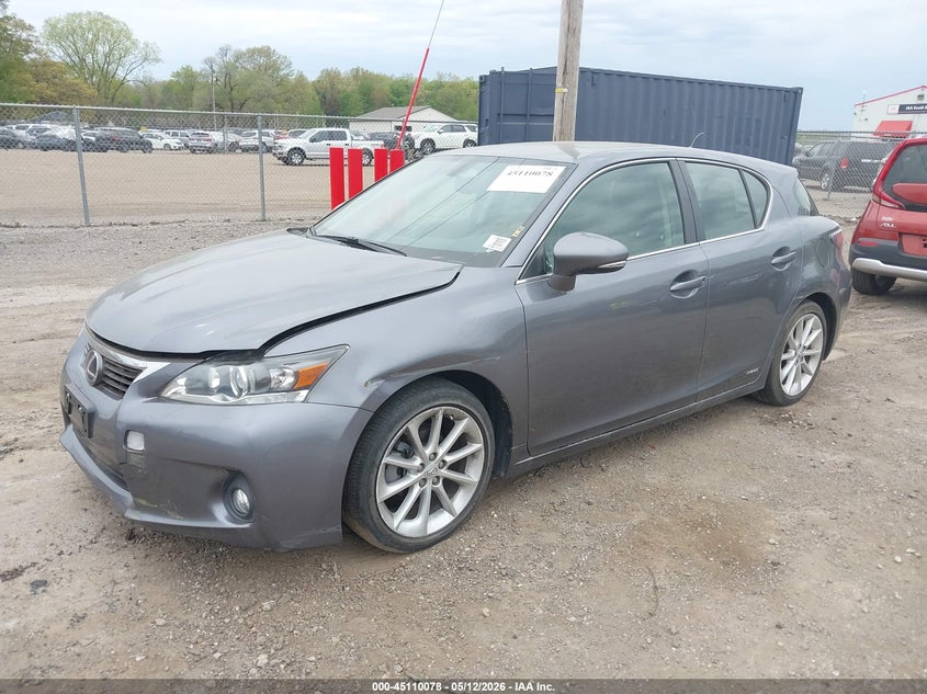 2012 Lexus Ct 200h VIN JTHKD5BH2C2122136 IAAI salvage auction — FRONT END, Clear (Michigan), sold $4,550 on 2026-07-07 (photo 2)