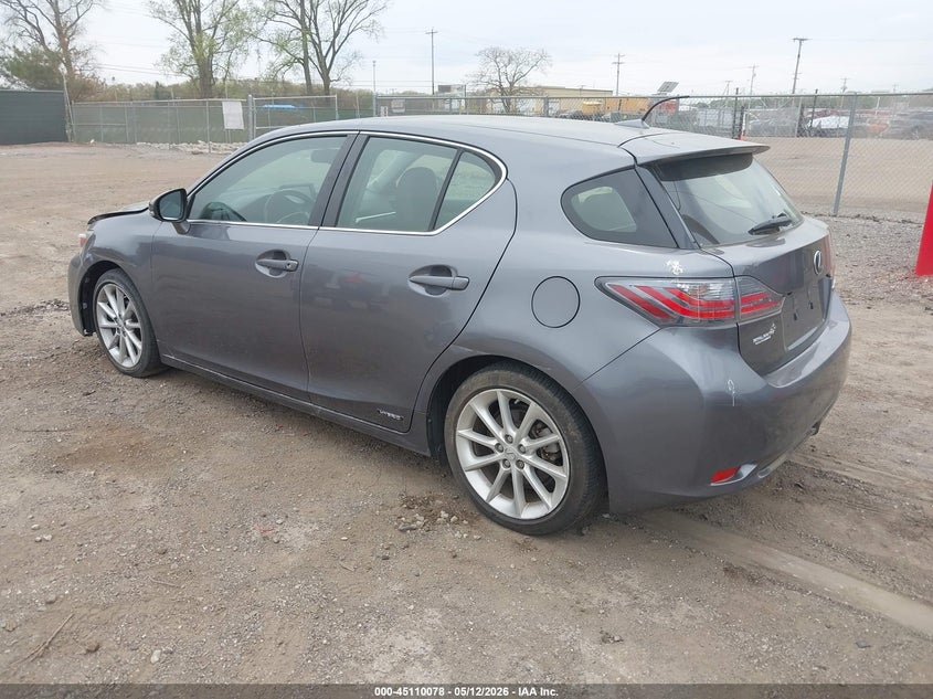 2012 Lexus Ct 200h VIN JTHKD5BH2C2122136 IAAI salvage auction — FRONT END, Clear (Michigan), sold $4,550 on 2026-07-07 (photo 3)