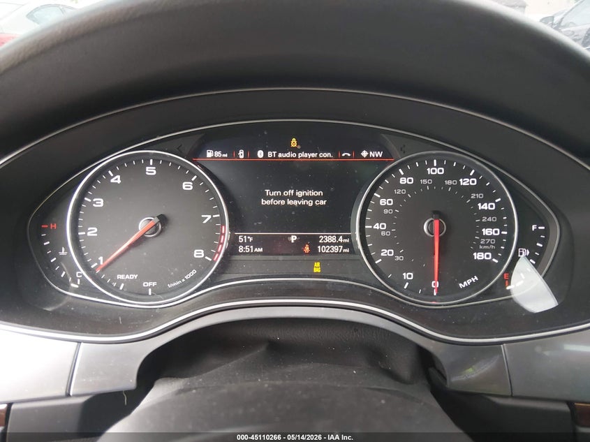 2016 Audi A6 VIN WAUFGAFCXGN083167 IAAI salvage auction — HAIL, Salvage (Ohio), sold $5,800 on 2026-07-07 (photo 7)