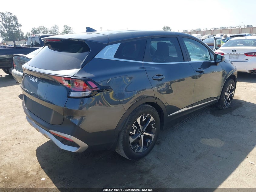 2023 Kia Sportage VIN 5XYK33AF2PG128376 IAAI salvage auction — FRONT END, Salvage (California), sold $6,500 on 2026-07-22 (photo 4)