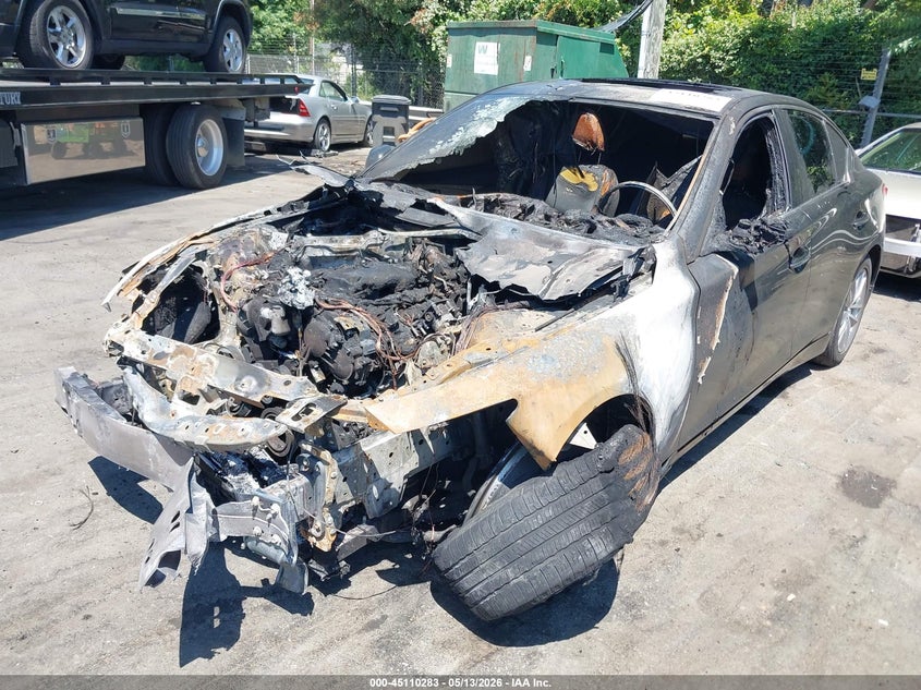2014 Infiniti Q50 VIN JN1BV7AR9EM693895 IAAI salvage auction — Burn Engine, Junk Receipt (North Carolina), sold $425 on 2026-07-09 (photo 6)