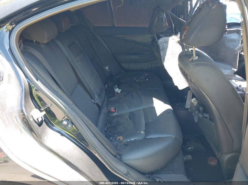 2014 Infiniti Q50 VIN JN1BV7AR9EM693895 IAAI salvage auction — Burn Engine, Junk Receipt (North Carolina), sold $425 on 2026-07-09 (photo 8)