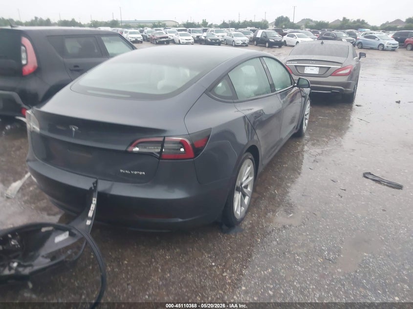 2021 Tesla Model 3 VIN 5YJ3E1EB2MF862514 IAAI salvage auction — FRONT END, Original (Texas), sold $11,100 on 2026-07-08 (photo 4)