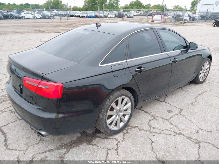 2013 Audi A6 VIN WAUGFAFC5DN029262 IAAI salvage auction — WATER/FLOOD, Salvage (Illinois), sold $475 on 2026-07-08 (photo 4)